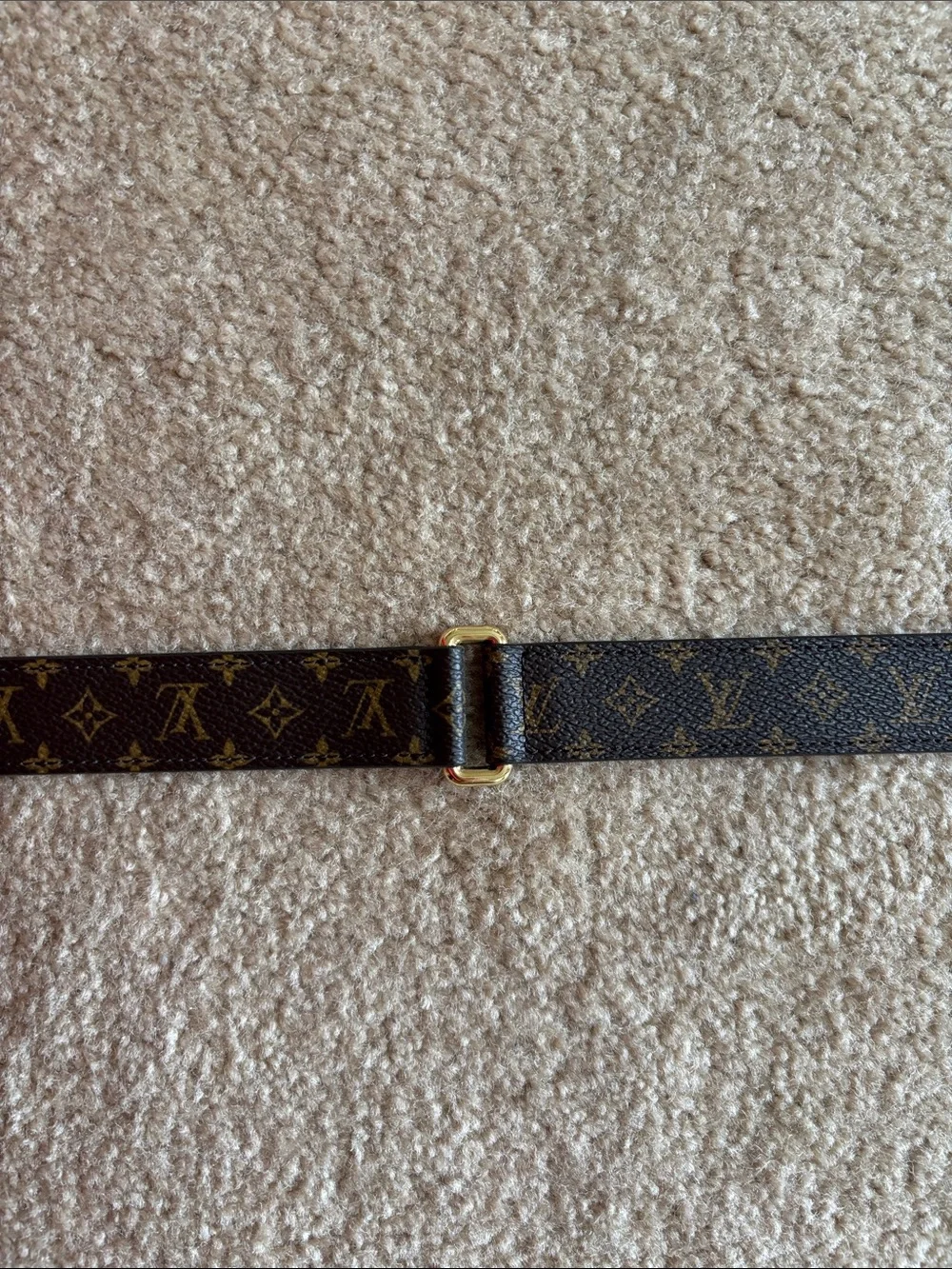 Louis Vuitton Monogram Pattern Leather Belt in Brown - Picture 4 of 4